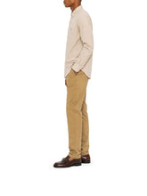 Polo Shirts Long-Sleeve Classic Plain Oxford Stone