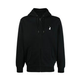 Polo Sweater Sport Hooded Zip Black