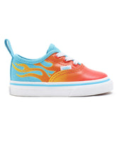 Vans Kids Authentic Elastic Hot Flame Blue And Orange