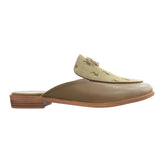 Polo Women Jacquard Circle Trim Mule Sandal - Stone Brown