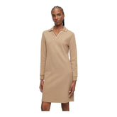 Polo L/S V-Neck Sam Golfer Dress - Stone
