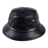 Cutty Malcom Leather Bucket Hat - Black