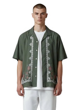 Jonathan D Giu Embroidered Shirt Olive