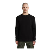 G-Star Structure Ribbed Knit Pullover - Black