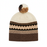 Strachan Chev Plain Beige/Brown Beanie