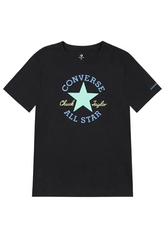 Converse Boys T-Shirt Chuck Patch Black And Sky Blue