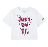 Nike Girls T-Shirt Aop Boxy White