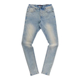 Cutty Santana Tapered Slim Fit Mid Rise Jean - Tint Blue