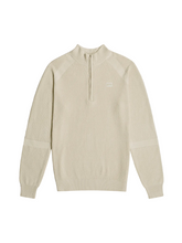 G Star Sweater Knitted Zip Serrated Stone