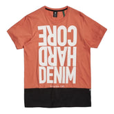 G Star T-Shirt Hard Core Denim Color Block Orange