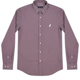 Polo Shirt Mens Long-Sleeve Signature Burgandy