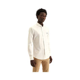 Polo Shirt Mens Greig Long-Sleeve Custom Fit White