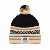 Strachan Zigzag Black And Tan Beanie