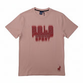 Polo T-Shirt Sport Blured Logo Pink