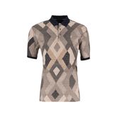 Polo Golfer Mercerized Geometric Lt Brown