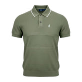 Polo Men’s Textured Tipped Knitted Short Sleeve Golfer | Fatigue Green