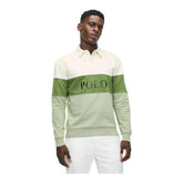 Polo Golfer Sweater L/S Colour Block Beige/Green