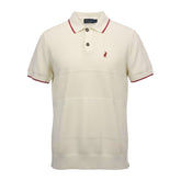 Polo Men’s Textured Tipped Knitted Short Sleeve Golfer | Stone