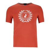 Polo T-Shirt Crest Flock Orange