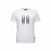Polo Men’s PJC Sneaker Logo Tee – White Graphic Cotton T-Shirt