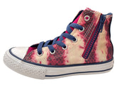 Converse Chuck Taylor All Star Hi Kids Zip White And Berry
