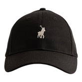 The Polo Structured Panel Cap Peak Black