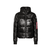 Alpha Industries Hooded Puffer NASA Jacket Black