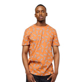 Dickies Men’s Horseshoe All Over Print Logo T-Shirt – Mango Rust | Short Sleeve Workwear Tee