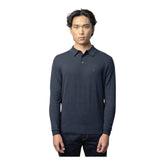 Polo Long Sleeve Fine Knit Golfer - Navy