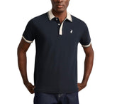 Polo Golfer Tipped Pique Navy