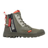 Palladium Pampa Hi Dare Zip – Olive | Canvas Boots with Zipper