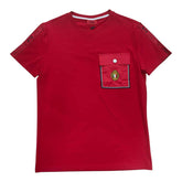 Enrico Coveri T-shirt Button Pocket Logo Red