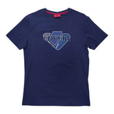 Enrico Coveri T-shirt Center Stitched Logo Navy