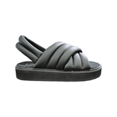 Jonathan D Sandal Puffed Slide Crow Black