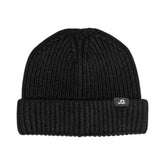 Jonathan D Ribbed Beanie – Midnight Black