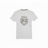 Polo T-Shirt Crest Embroidered White