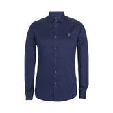 The Polo Poplin Slim Fit Button Down Shirt – Navy Blue