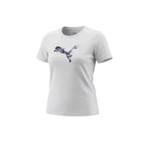 Puma T-Shirt Womens Graphics Floral Cat White
