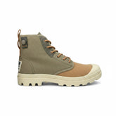 Palladium Pampa Shade Mid Canvas Boot – Olive Khaki Cream