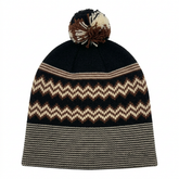 Strachan Chev Stripe Black/Brown Beanie