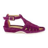 Omega Fassie Ladies Leather Sandal - Cerise Suede