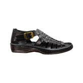 Omega Kgosi Black Buffalo Sandals