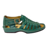 Omega Kgosi Soft Saddle Bottle Green Sandals
