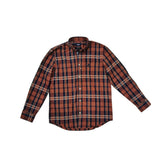 Polo Shirt Mens Long-Sleeve Weekender Bold Check Orange Rust