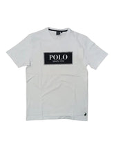 Polo T-Shirt Flock Logo White