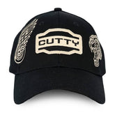 Cutty Triumph Curved Peak Cap – Black / Off-White