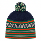 Strachan Stripe Navy/Green Beanie