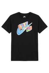 Nike Girls T-Shirt 3D Sb Logo Black