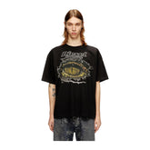 Diesel T-Boxt T25 Black Maglietta T-Shirt – Cotton Graphic Logo Tee