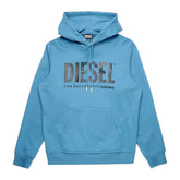 Diesel Hoodie S-Girk Ecologo Print Blue